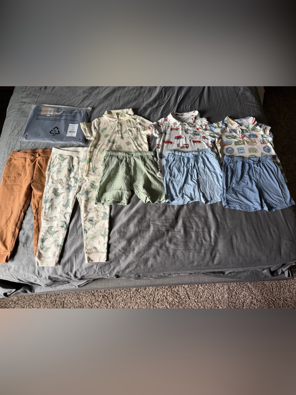 Angel Dear Boys Joggers and Matching Sets Bundle -Green, Blue, Tan